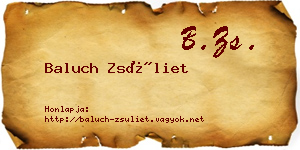 Baluch Zsüliet névjegykártya
